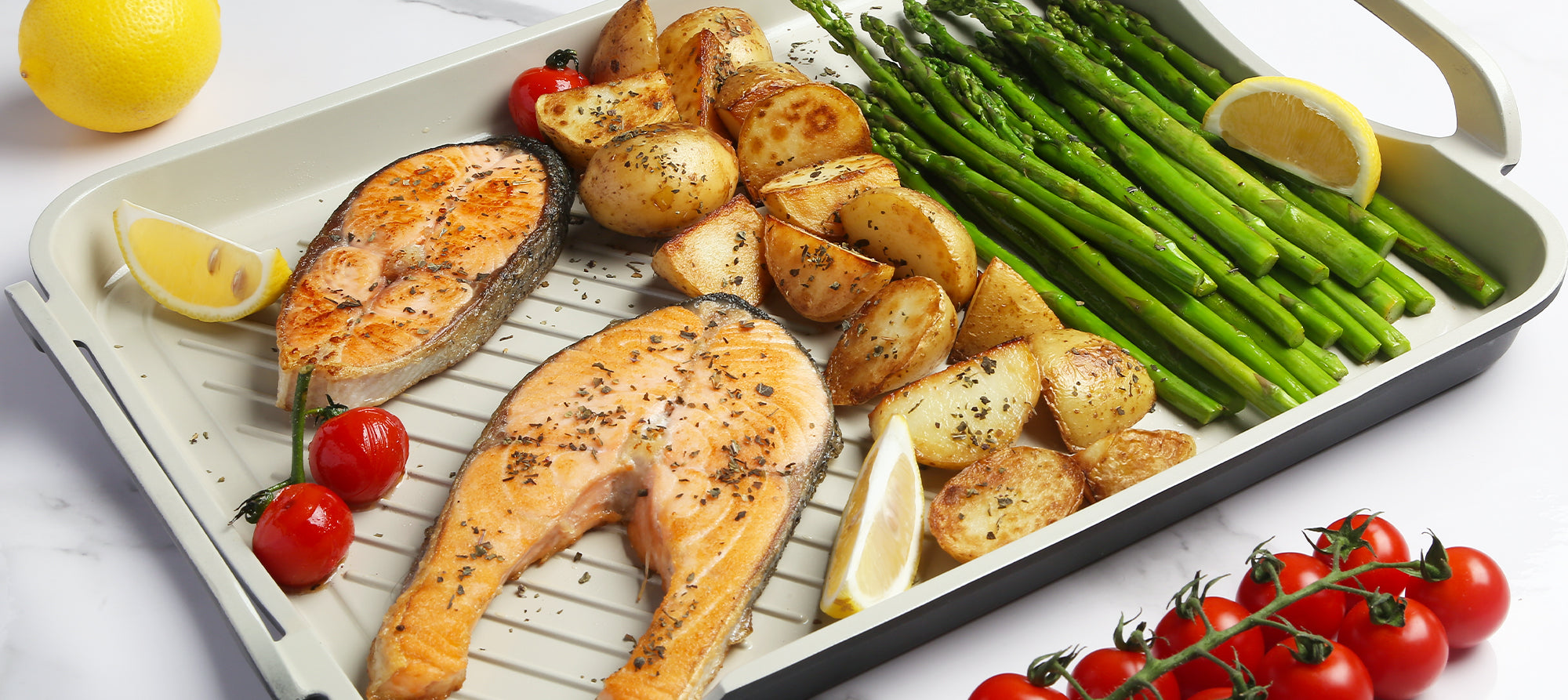 Bazova White Grill Pan
